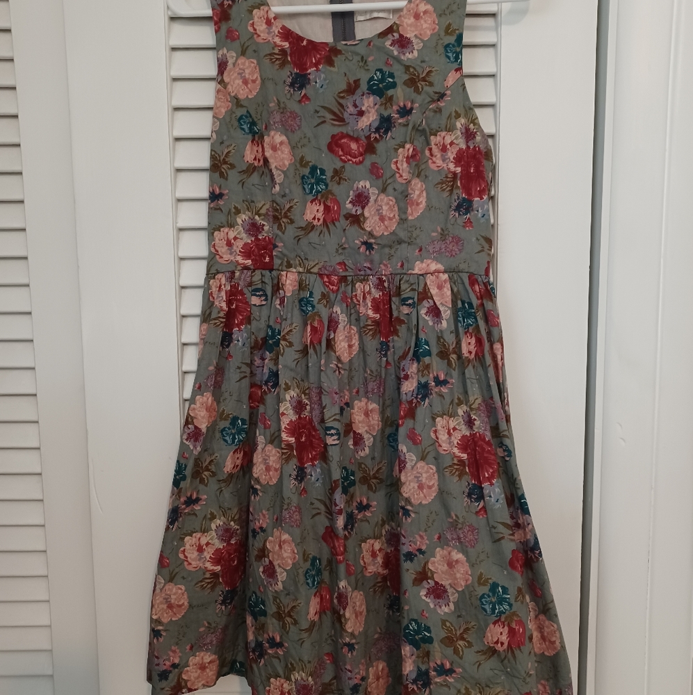 Just Ginger size small vintage floral cotton dress.